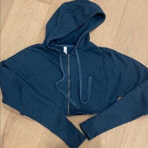 ALO Yoga Navy Blue Cropped Hoodie